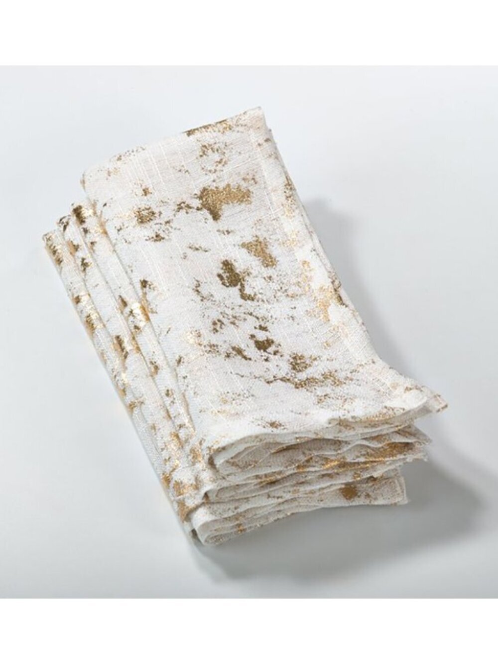 WEST ELM Napkins Set of 4 Gold and Cream